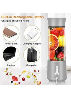 PORTABLE A7 High Quality Blender Juicer And Grinder With 6 Blades And Powerful Motor Nice Design And High Volume Dark Gray Food Grade Pctg  - Image 4