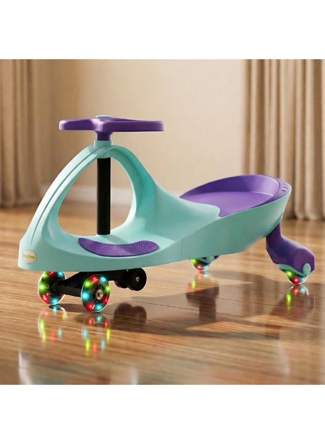 بيبي Baybee Unicorn Magic Car للأطفال دفع على سيارات الأطفال مع عجلات من البولي يوريثان LED خالية من الخدوش ، سيارات دفع للأطفال ، سيارات ركوب على سيارات سوينغ للأطفال من سن 3 سنوات فما فوق ، للأولاد والبن - Image 1
