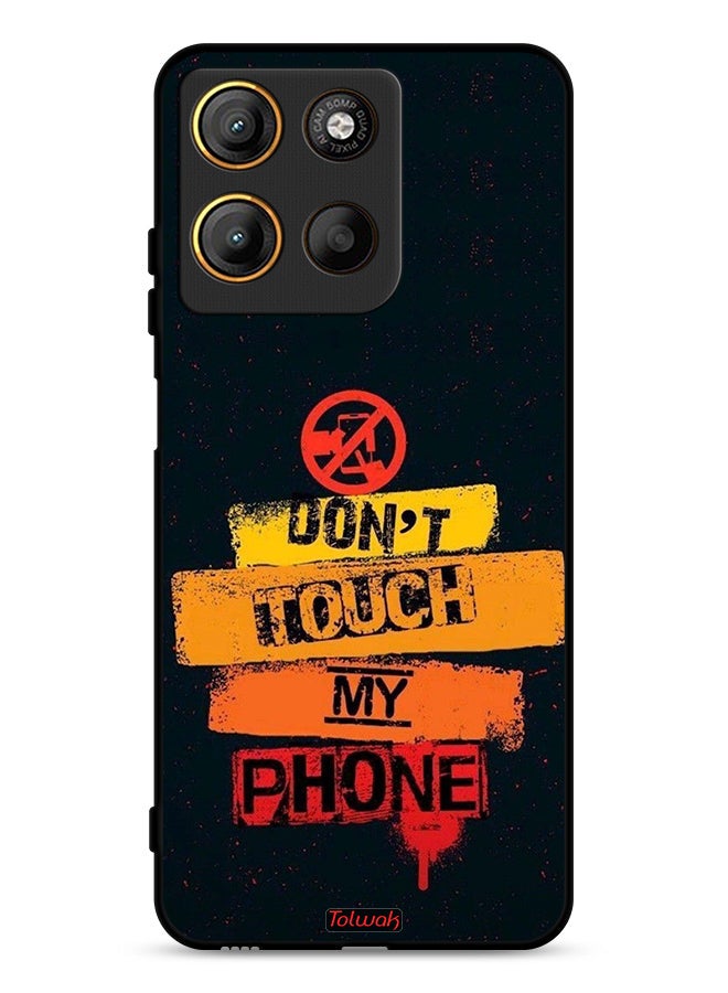 Tolwak Motorola Moto G15 Protective Case Cover Do Not Touch My Phone