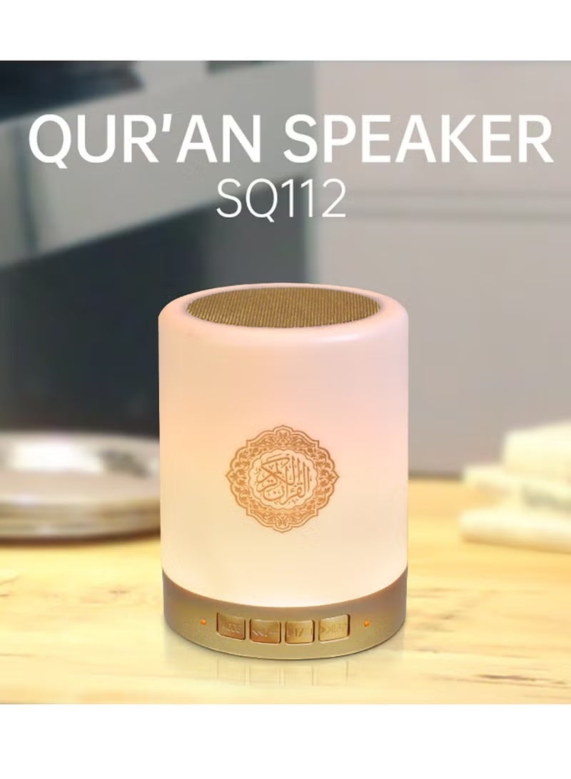 Equantu Quran Bluetooth Speaker Light for Quran in Arabic, Portable LED Touch Night Light with Time Display Quran Player Remote & APP Control Azan Speaker Quran Lamp - Image 5