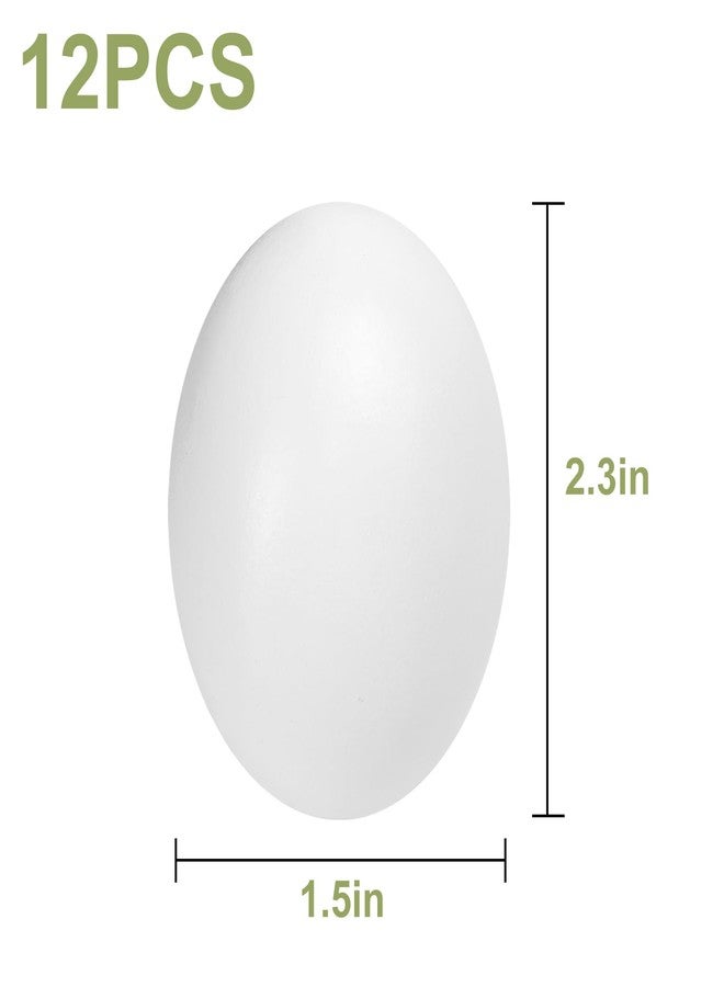 QMET 12 Pieces Wooden Fake Eggs, White Wooden Easter Egg Wood Eggs for Easter Crafts Home Decor, Great for Easter DIY Decorations - Image 2