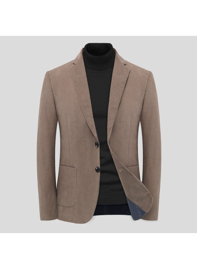 Tucano Best Structured Men's Suit Jacket - Notch Lapel Long Sleeve Windproof Business Casual Blazer Coat - Image 2