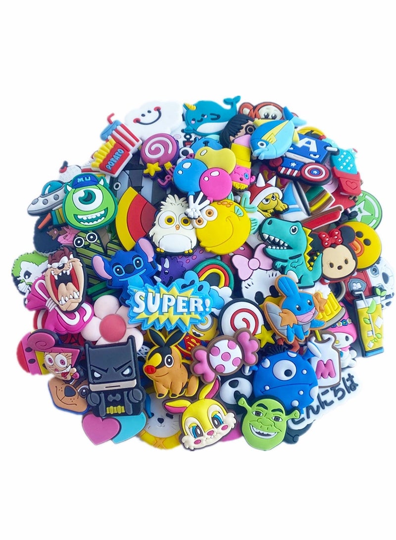 Shoe Decoration Charms 50 Pcs Random Different Shoe Charm for Hole Hole Shoe Buckle Party Favors ​Mini Charm Bracelet Wristband Decoration for Men Women Kid - Image 1