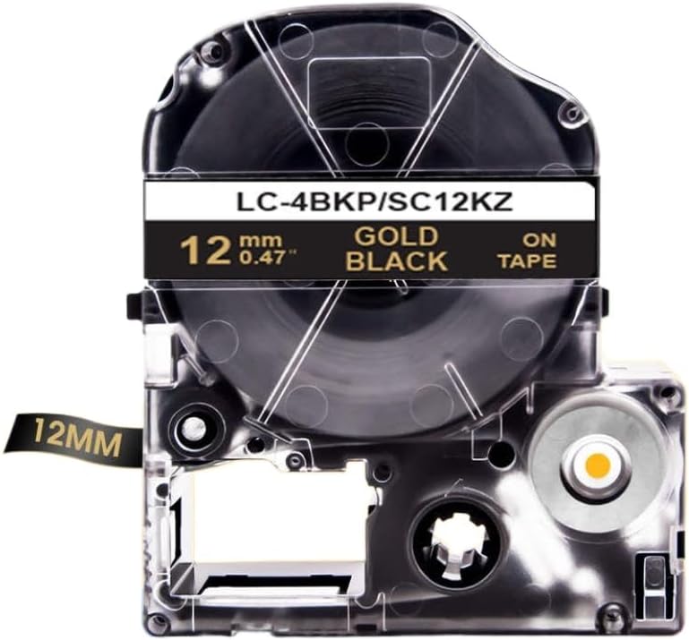 شريط تسمية متوافق لـ SS12KW يعمل مع طابعات LW-300، LW-400، LW-600P، LW-700، 4WBN9 (أبيض على أزرق) - Image 1