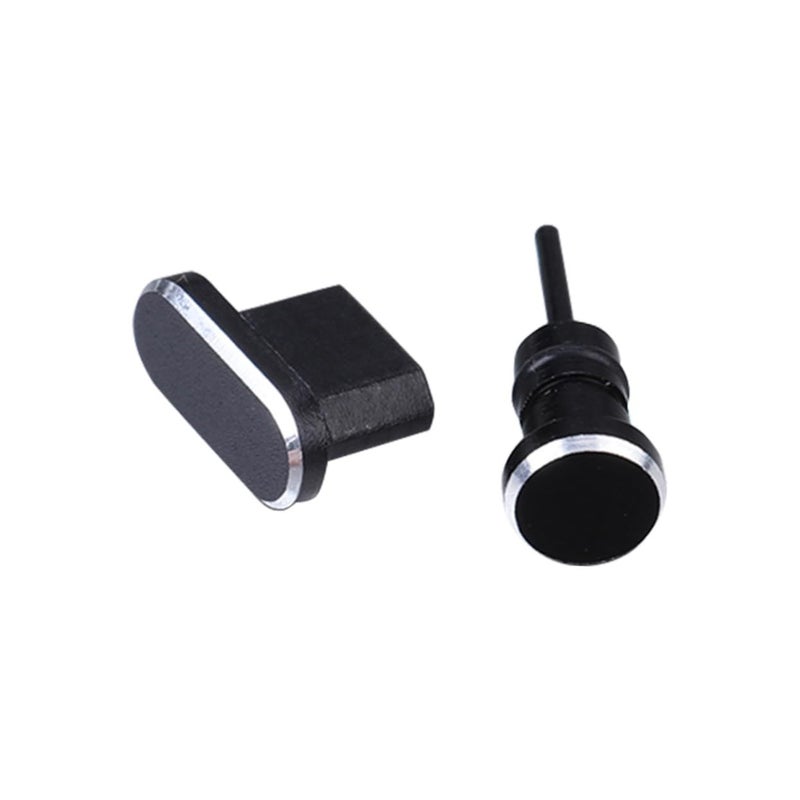 2pcs Micro Usb Earphone Jack Dust Plug Set Black Easy Install Remove Compatible With Edge Honor Carrying Case Included - Image 2
