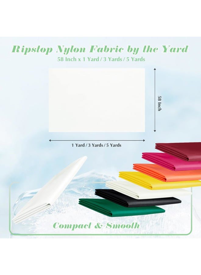 RUDONG M Ripstop Nylon Fabric by The Yard, 1 Yard x 58 Inch Wide White Polyester Fabric, Waterproof Fabric for Outdoor Clothing, Sewing, Kite, Flag, DIY Crafts - Image 4