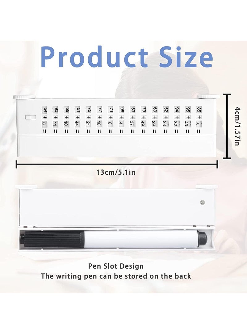 Practice Math Board Children's Reusable Oral Calculation Exercise Board, Erasable Math Scrolling Board Subtraction and Addition Math Counting Writing Board for Learning Education