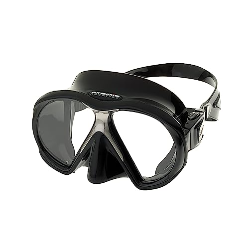 ATOMIC AQUATICS SubFrame Scuba Diving Mask with UltraClear Lenses | Durable Indestructible Two-Window Swimming Mask for Snorkeling, Regular Fit, Black/Black - Image 1