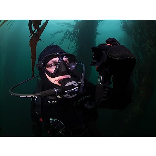 ATOMIC AQUATICS SubFrame Scuba Diving Mask with UltraClear Lenses | Durable Indestructible Two-Window Swimming Mask for Snorkeling, Regular Fit, Black/Black - Image 3