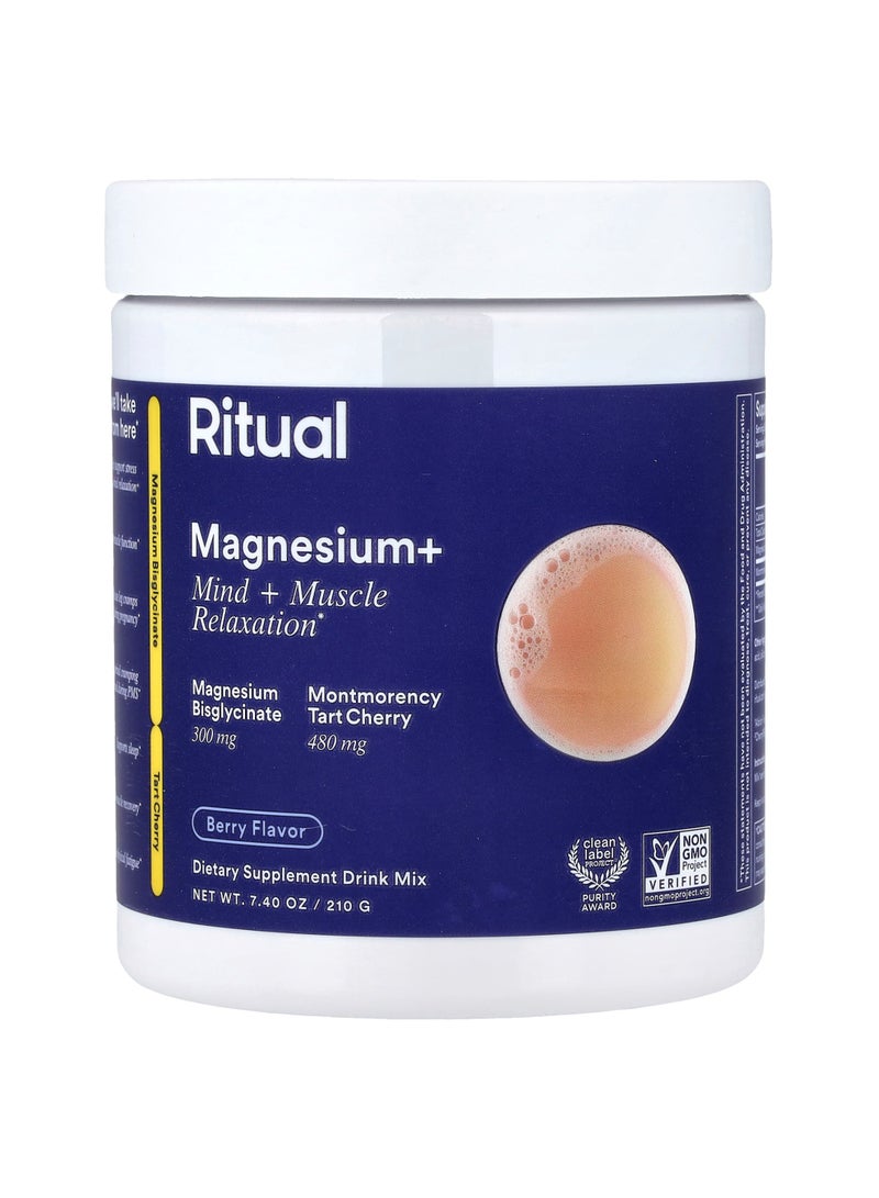 Ritual Magnesium+, Berry, 7.4 oz (210 g) - Image 1