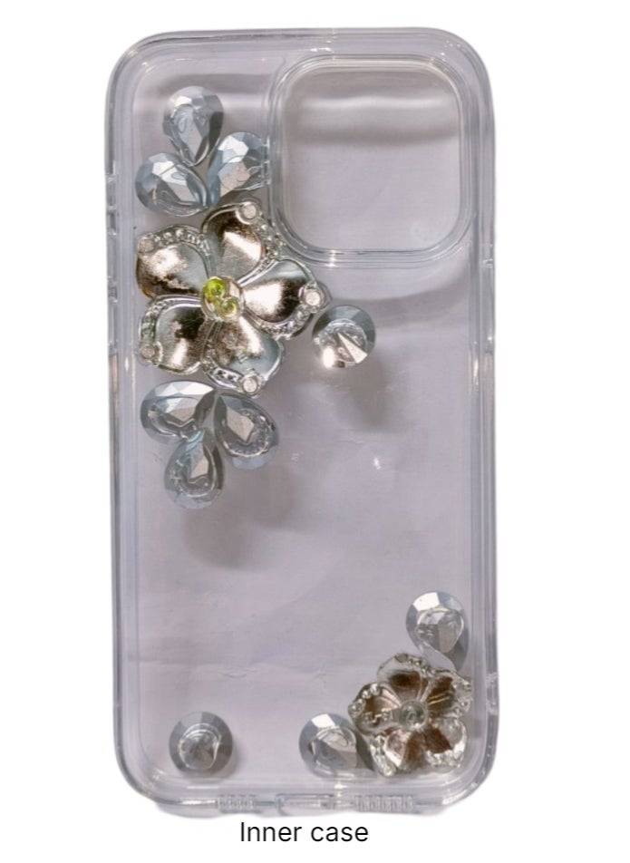 Generic - case Compatible for iPhone 14 Pro Max Sparkly Bling Diamond Rhinestones Luxury Cute Aesthetic Luxury Gems Camellia Soft Bumper Glitter 16 Case for Women Girls (for iPhone 14 Pro Max) - Image 1