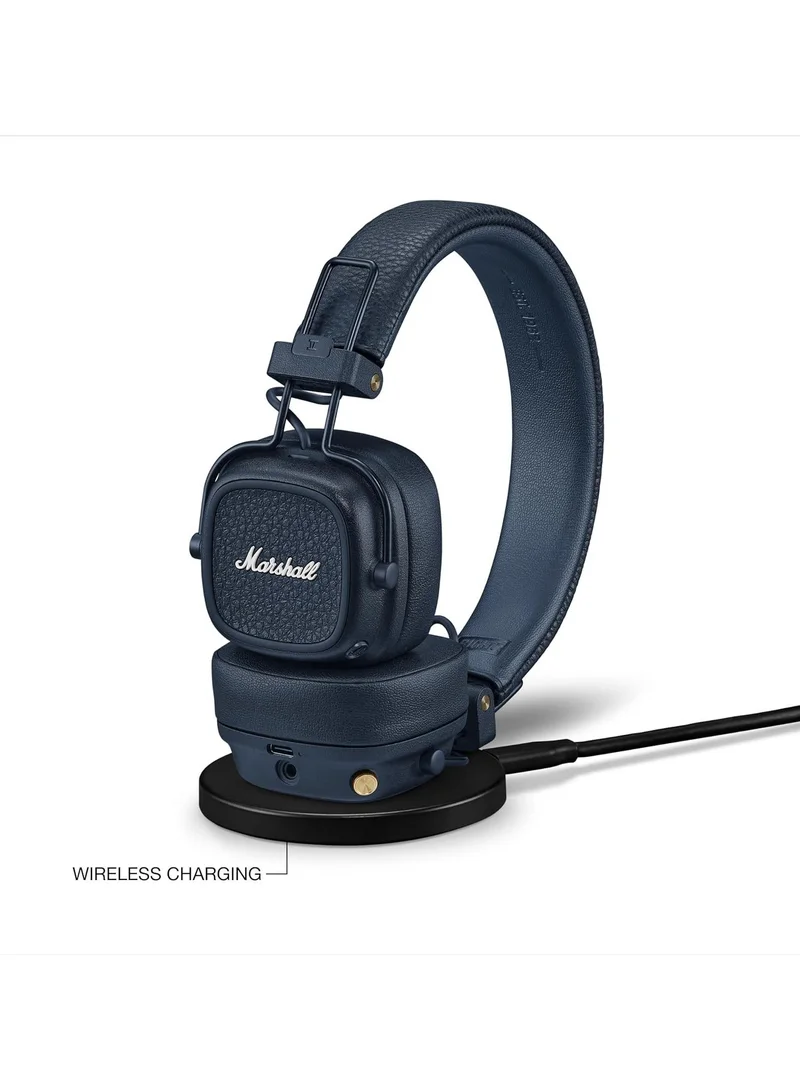 مارشال سماعات بلوتوث ميجور في قابلة للطي ببطارية تدوم  ساعة لون أزرق ليلي