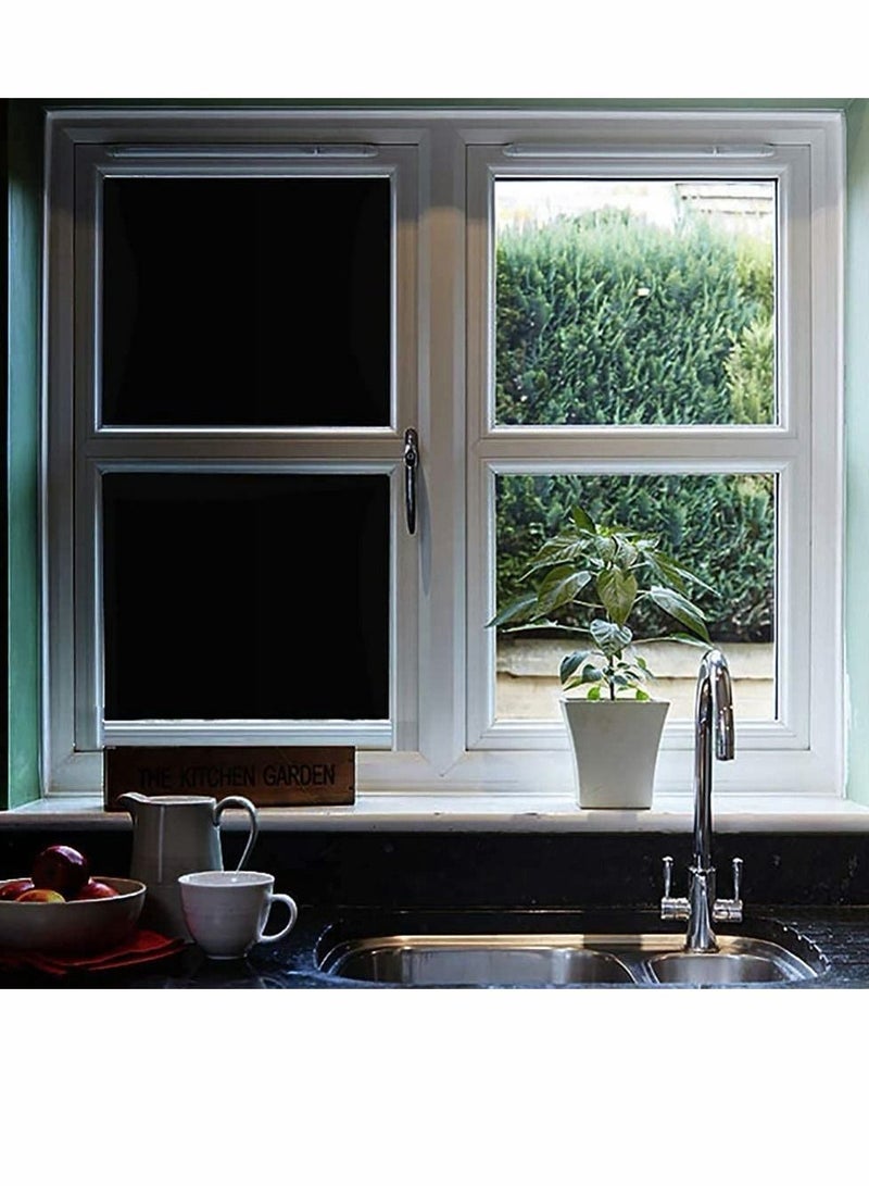 KASTWAVE Privacy Window Films, Self Adhesive Frosted Opaque Glass, for Bathroom Door, Decorative Stickers, UV Blocking Heat Control Coverings - Image 2