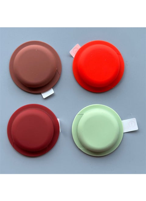 Applicable To For Apple Airtags Protective Case Airtgas Silicone Four-in-one Positioning Tracker Protective Soft Case-Color:Red + Grass Green + Brown Red + Brown-Applicable Model:For Apple Airtags