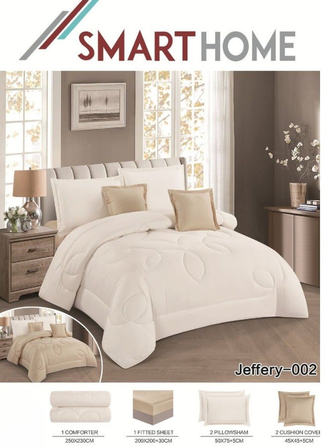 SMART HOME two-sided quilt set, two-sided mattress, consisting of 6 pieces, quilt with 6-piece filling, 100% microfiber, quilt size 230X250 cm  - Image 1