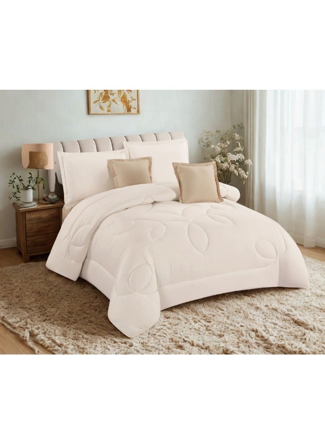 SMART HOME two-sided quilt set, two-sided mattress, consisting of 6 pieces, quilt with 6-piece filling, 100% microfiber, quilt size 230X250 cm  - Image 4