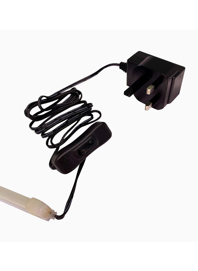 سلة حرف بإضاءة النيون باللون الأحمر الدافىء – V - Image 3