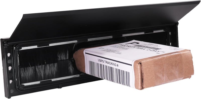 Draft Dodger 11.5" Insulated Universal Single Side Surface Mount Matte Black Mail Slot - Image 4