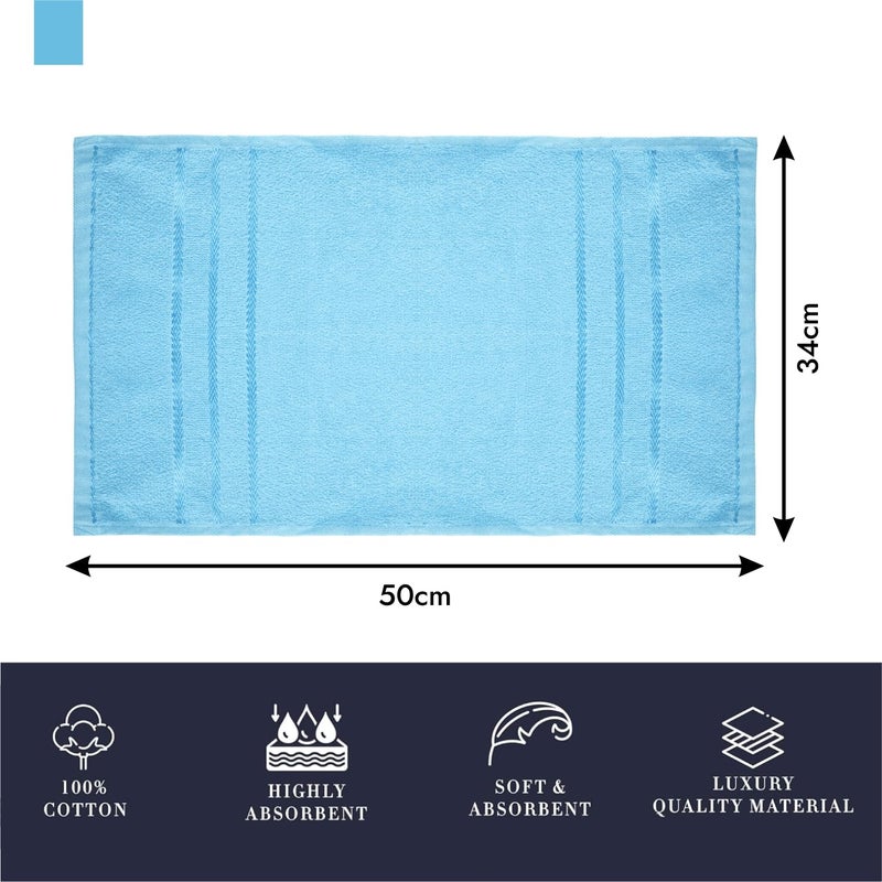 Kuber industries Face Towel | Towels for Facewash | Towels for Gym | Facewash for Travel | Towels for Daily use | Workout Hand Towel | Lining Design | 14x21 Inch | Pack of 4 | Multi - Image 3