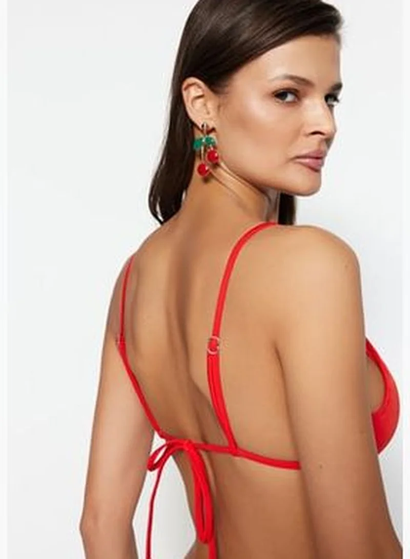 trendyol Red Underwire Bikini Top TBESS23BU00061