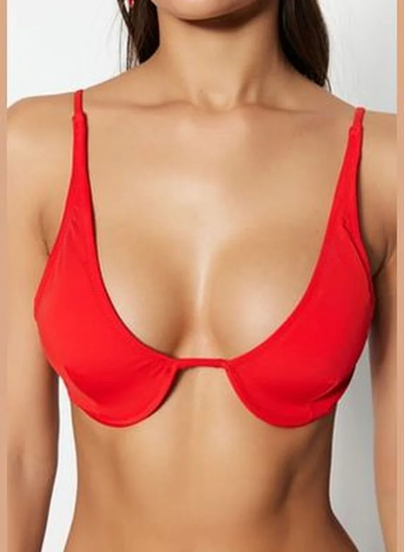 trendyol Red Underwire Bikini Top TBESS23BU00061