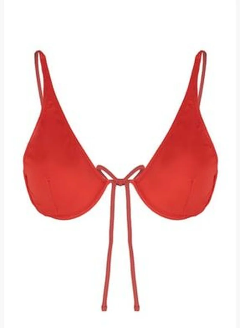 trendyol Red Underwire Bikini Top TBESS23BU00061