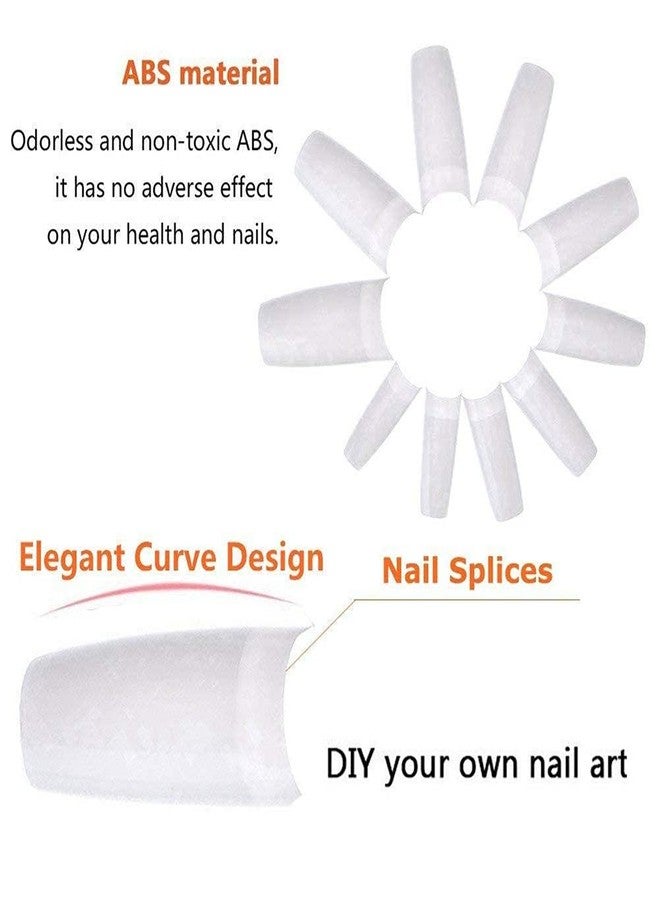 Calitate24 Artificial Nails Set with Glue 100 Pcs Acrylic Fake Nails with 3g Nail Glue and Nail Art Sticker - Image 5