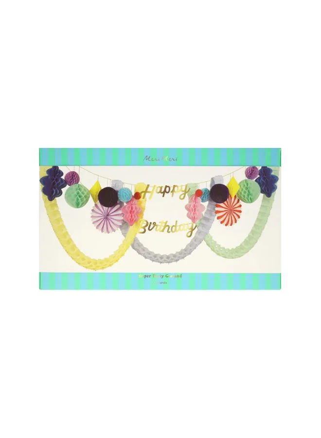 Meri Meri Happy Birthday Honeycomb Garland