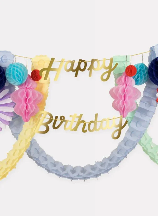 Meri Meri Happy Birthday Honeycomb Garland