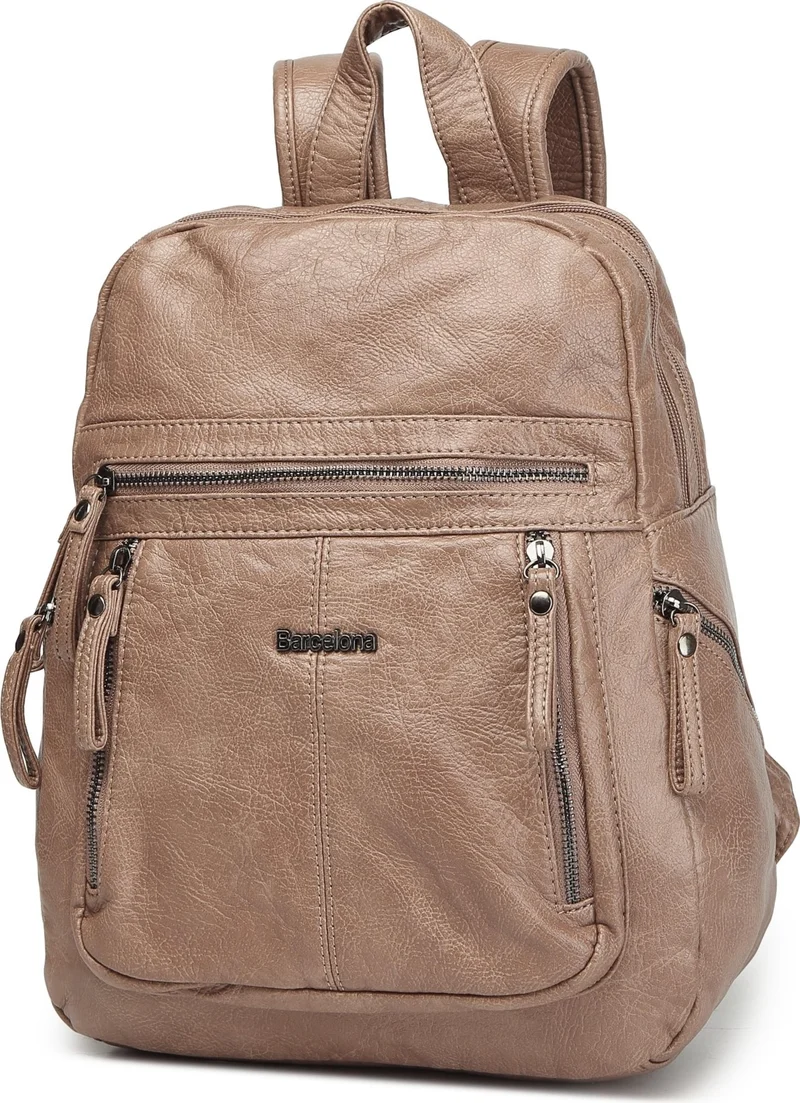 برشلونة Wash Leather Medium Women's Backpack 21-K 1846