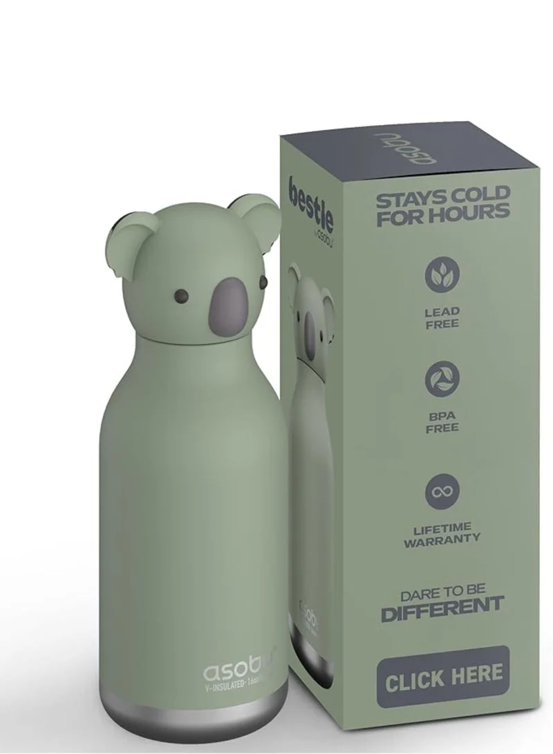asobu Koala with Brush Bestie Animal Bottle