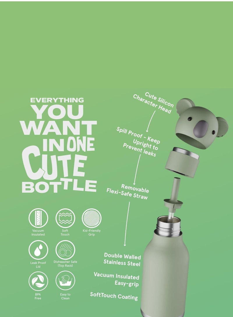 asobu Koala with Brush Bestie Animal Bottle - Image 3