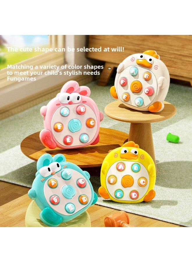 Adorable Duck Hamster Tapping Decompression Toys Baby Educational Cute Parent-child Interaction 0-3 Years Old Early Education-Color:White Cute Duck (with A Hammer) - Image 2