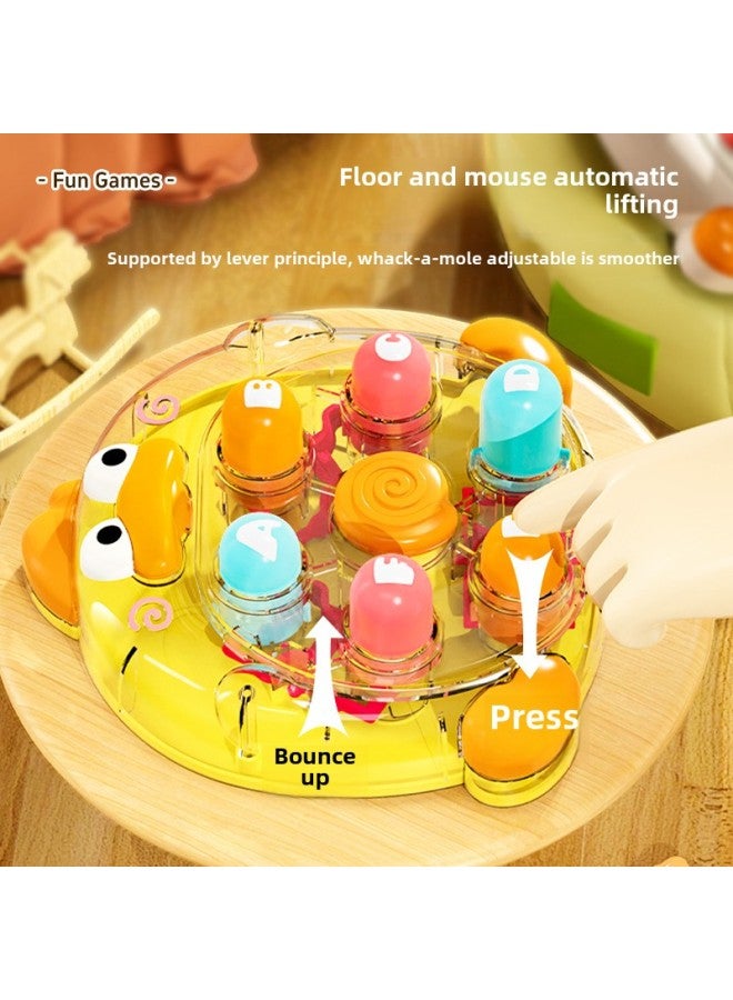 Adorable Duck Hamster Tapping Decompression Toys Baby Educational Cute Parent-child Interaction 0-3 Years Old Early Education-Color:White Cute Duck (with A Hammer) - Image 3
