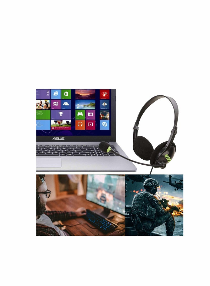 Excefore USB Headset with Microphone,Noise Cancelling & Audio Controls, Stereo PC Headphone for Business Skype Call Center Office Computer, Clearer Voice, Super Light, Ultra Comfort - Image 5