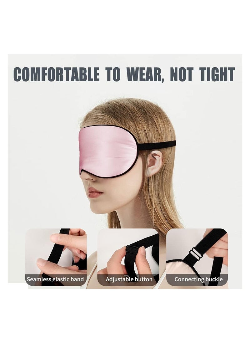 NNEWVANTE Silk Sleep Mask, 2 Pack 100% Real Natural Pure Silk Eye Mask With Adjustable Strap, Eye Mask For Sleeping, Eye Sleep Shade Cover, Blocks Light Reduces Puffy Eyes Gifts  - Image 5