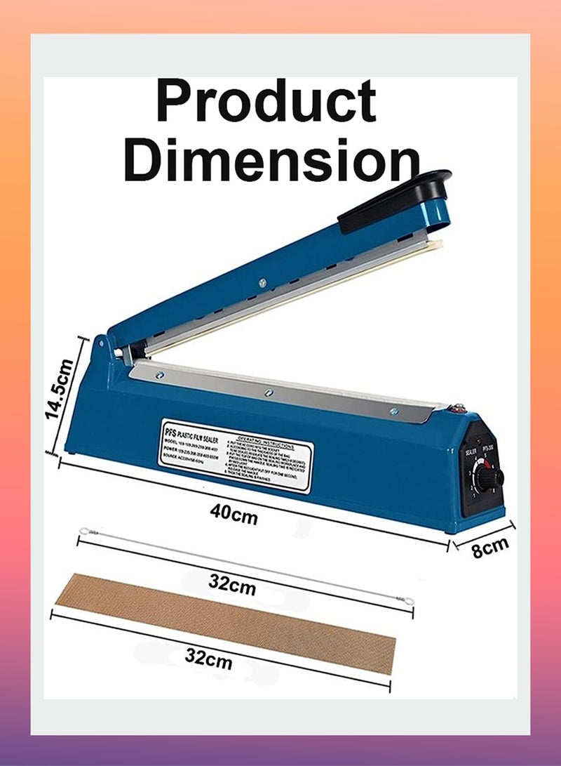 Toshionics 300 mm Electric Handheld Food Vacuum Sealer Heat Sealing Packaging Machine for Plastic Packets Pouches and Poly Bags Home Kitchen - Image 4