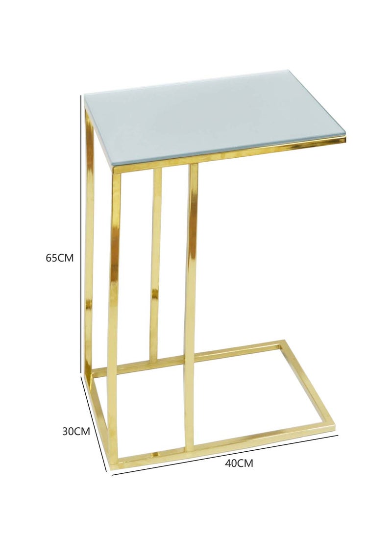 Sharpdo طاولة قهوة مربعة، غرفة معيشة حديثة بسيطة، زجاج مقسى منزلي، طاولة جانبية بأسلوب فاخر خفيف - Image 5