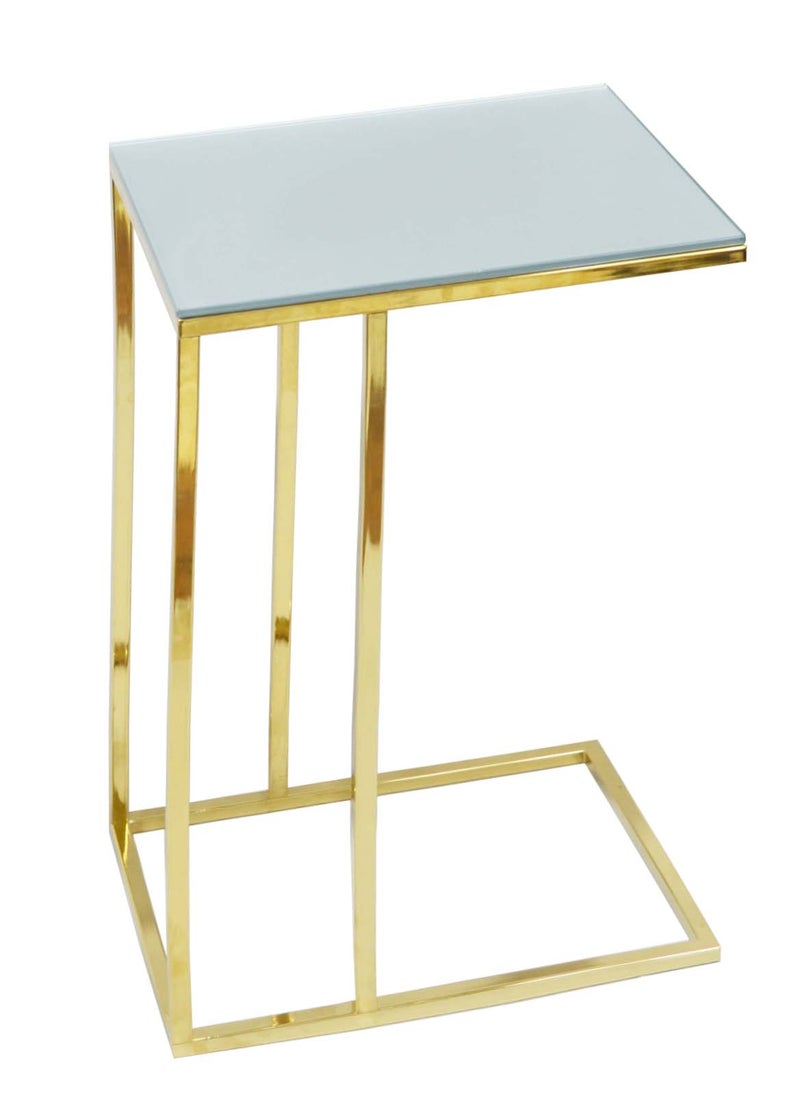 Sharpdo طاولة قهوة مربعة، غرفة معيشة حديثة بسيطة، زجاج مقسى منزلي، طاولة جانبية بأسلوب فاخر خفيف - Image 4