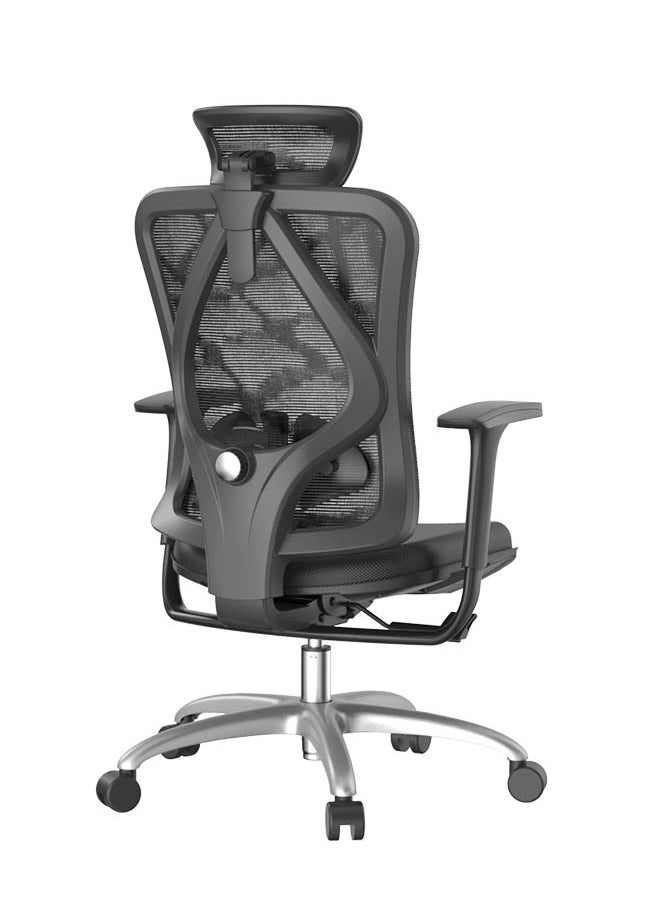 SIHOO SIHOO BIFMA Testing M18C Height Adjustable Full Mesh Office 4D Linked Armrests Office Furniture Ergonomic Chair (with footrest)  - Image 4
