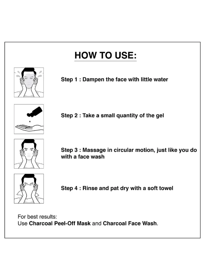 The Man Company  Activated Charcoal Tan Removal Cleansing Gel For Oil Control And Glowing Skin - 100Ml for Men | Best Price UAE