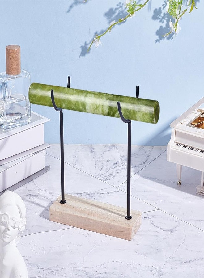 AHANDMAKER Crystal Stone Holder Display Stand Jewelry Organizer Stand with Wooden Base Detachable Jewelry Wrap Watch Organizer Holder for Necklaces Rings Bracelets Keychains Storage - Image 5