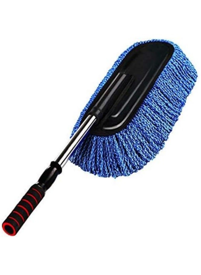 Generic Car Wash Brush with Long Handle, Car Detail Cleaning Brushes Kit Polishing Pad, Car Washing Gloves, Cleaning Squeegee, Duster for Washing Car Seat, Window, Roof, Wardrobe  - Image 1