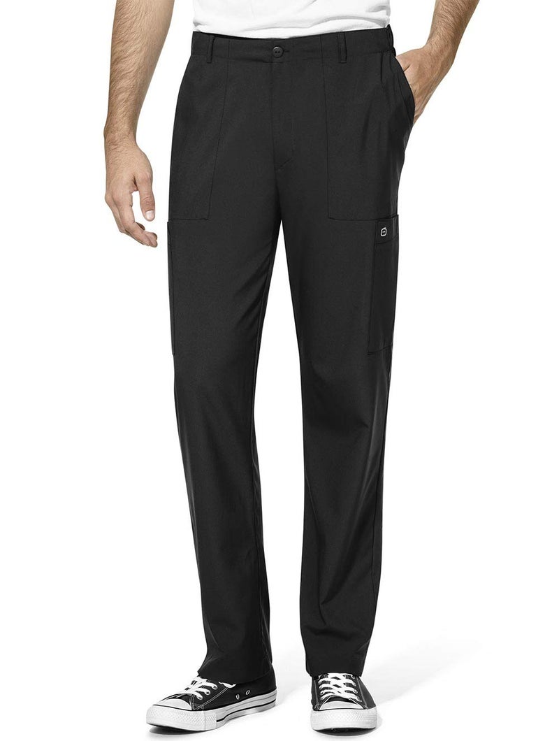 WINK Scrubs for Men, W123, Flat Front Cargo Pants with Full Zipper Fly and 9 Pockets - Image 1