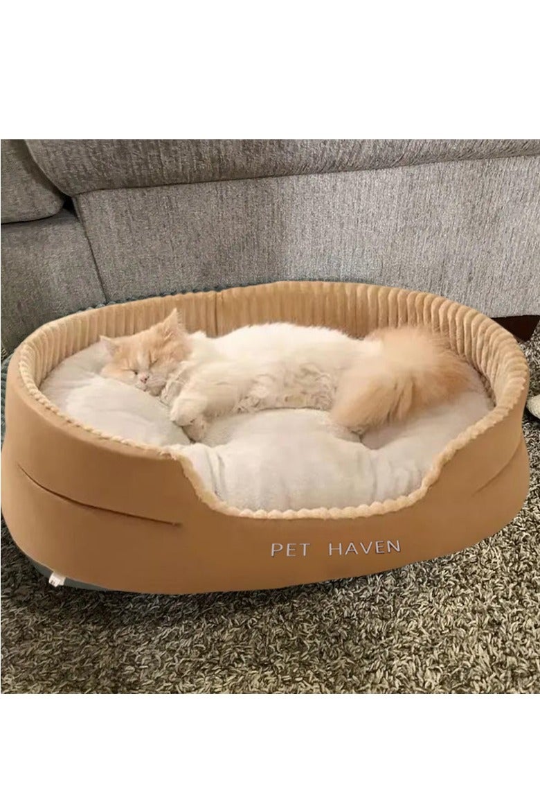 Small Dog Bed for Small Dogs, Cat Beds for Indoor Cats Washable, Orthopedic Dog Bed, Warming Soft Calming Sleeping Puppy Bed Durable Pet Bed with Anti-Slip Bottom(65*50*20cm) - Image 4