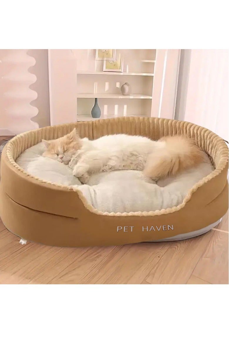 Small Dog Bed for Small Dogs, Cat Beds for Indoor Cats Washable, Orthopedic Dog Bed, Warming Soft Calming Sleeping Puppy Bed Durable Pet Bed with Anti-Slip Bottom(65*50*20cm) - Image 5