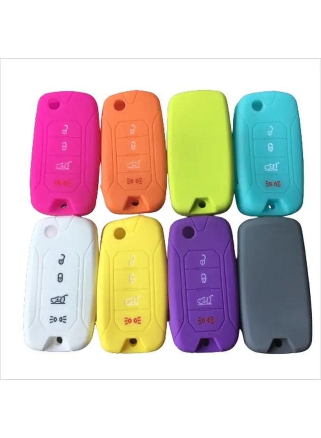 Black Key Case Cover For 4 Buttons Folding Remote Jeep Car 2016 - Image 3