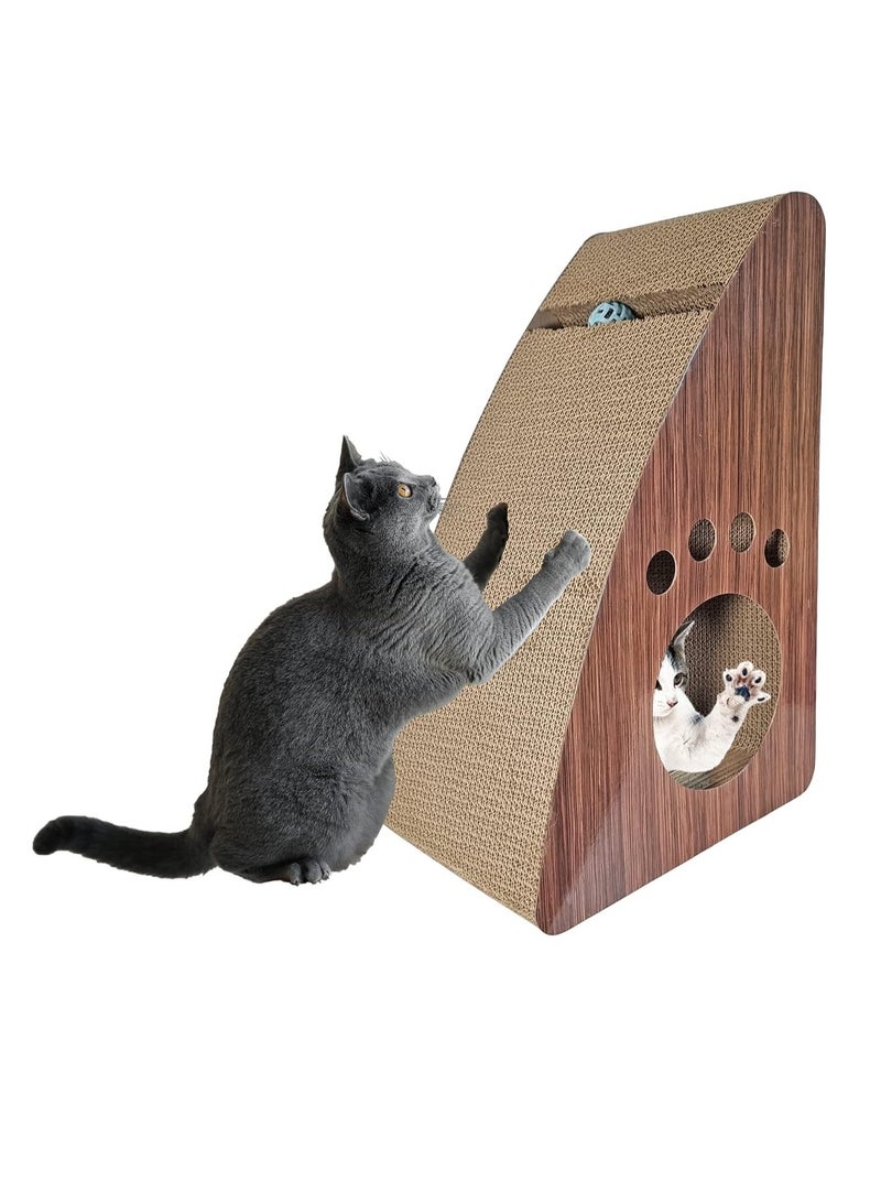 NNC PETS Cat Scratching Board, Scratching pad, Cat toy, Scratching Cardboard, Scratching Catnip, High Density, Cat Play, Natural Scratching, Triangular Sloppy, Cozy Cat Scratching, Large 55 Cm Height - Image 1