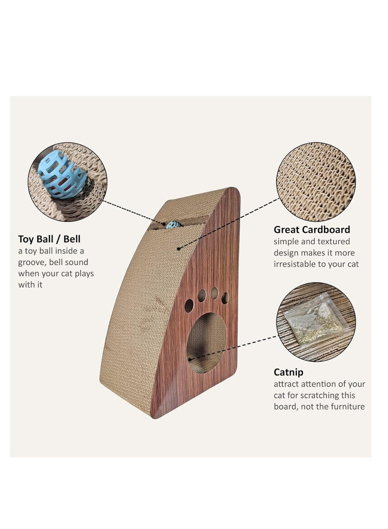 NNC PETS Cat Scratching Board, Scratching pad, Cat toy, Scratching Cardboard, Scratching Catnip, High Density, Cat Play, Natural Scratching, Triangular Sloppy, Cozy Cat Scratching, Large 55 Cm Height - Image 2