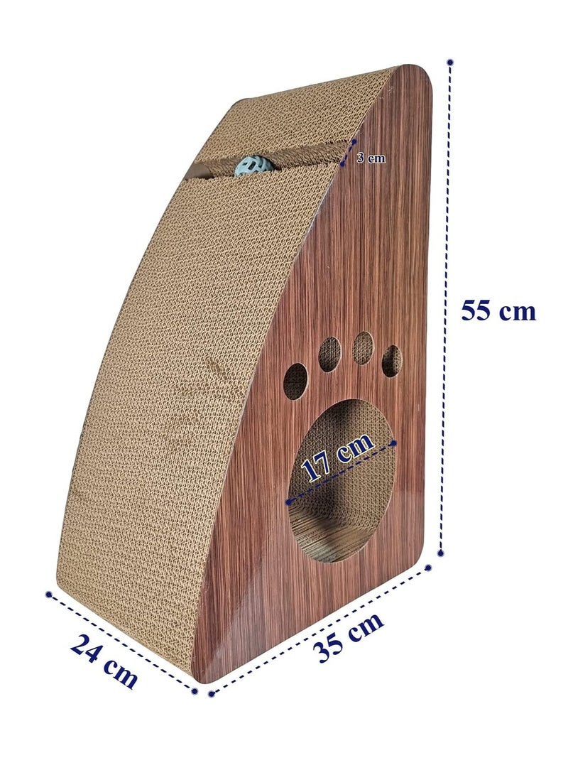 NNC PETS Cat Scratching Board, Scratching pad, Cat toy, Scratching Cardboard, Scratching Catnip, High Density, Cat Play, Natural Scratching, Triangular Sloppy, Cozy Cat Scratching, Large 55 Cm Height - Image 5